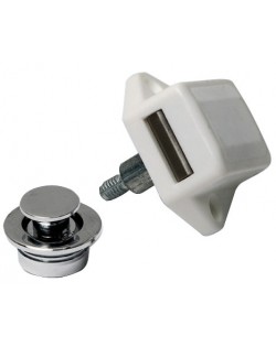 Mini scrocchetto in ottone a pulsante mod. Flat